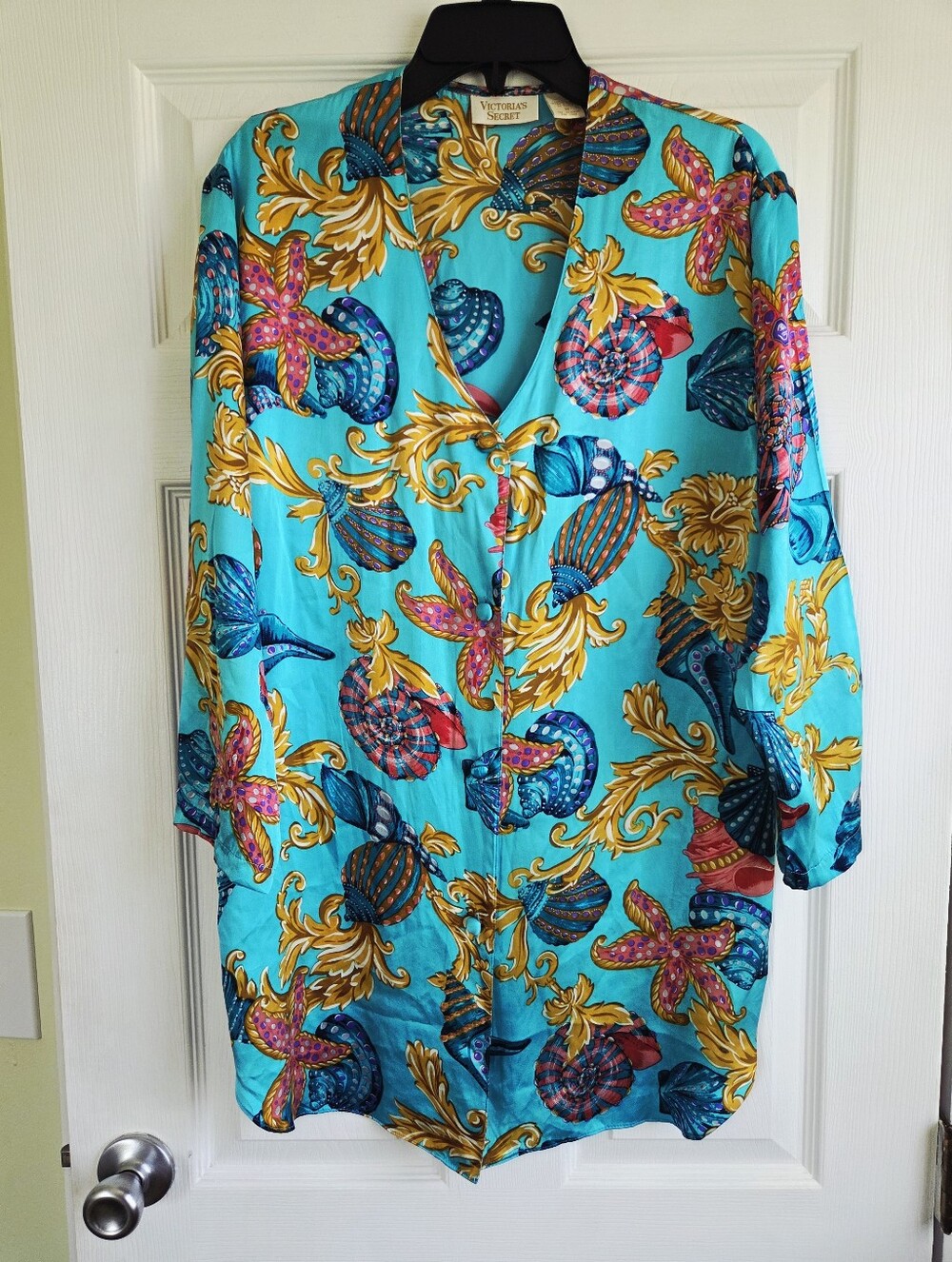 Vintage!!! Victoria's Secret Gold Label Silk Women's Nighshirt Size S